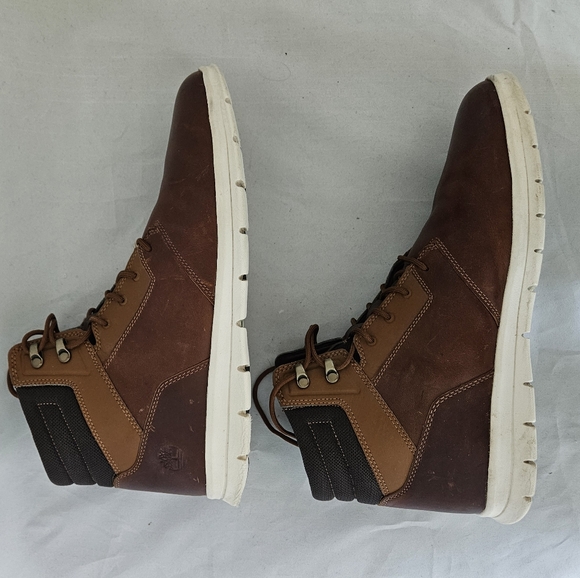 Timberland Men's Graydon Tan & Brown Lace-up Leather Boots Size 12 - Picture 4 of 16